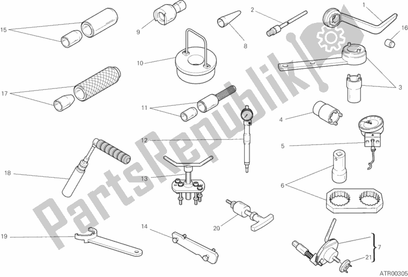 All parts for the 01a - Workshop Service Tools of the Ducati Diavel White Stripe USA 1200 2013